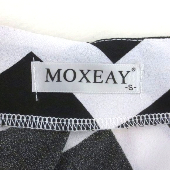 New Moxeay Shorts Ultra High Rise Black White Chevron Print Flowy Skort Size S - Picture 5 of 10
